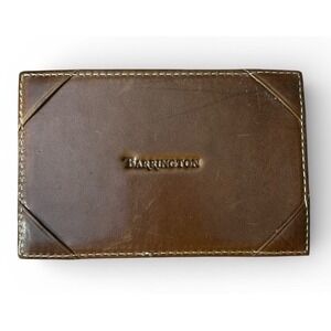 Barrington Dell Passport Holder Cover Leather Brown Travel Documents Luxury